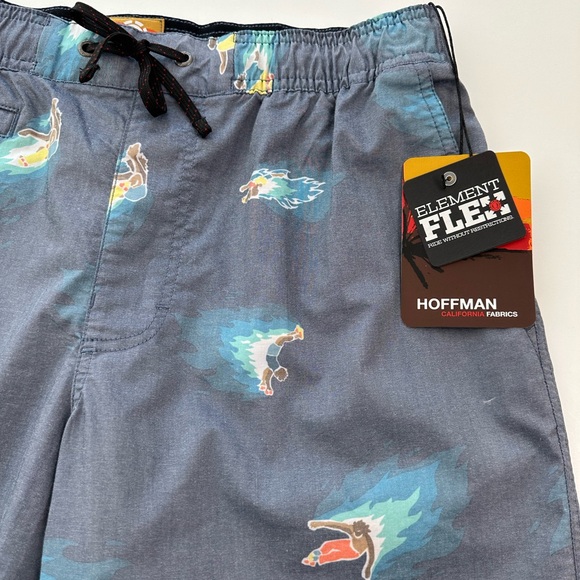 Element Hoffman Arroyo Shorts Neon Blue NWT Men’s Size Medium - Picture 3 of 11
